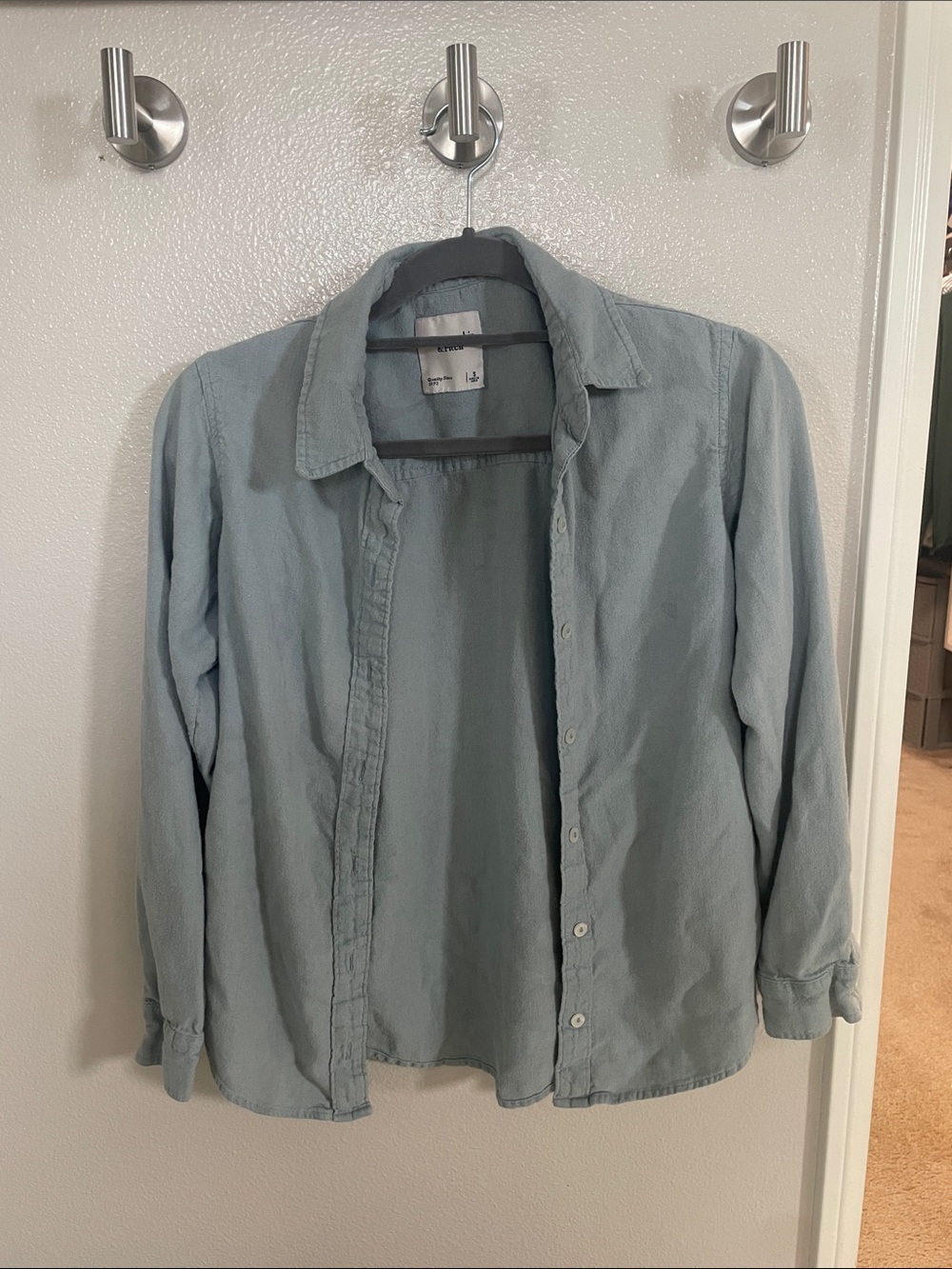 Abercrombie & Fitch Light Blue Button-Front Shirt